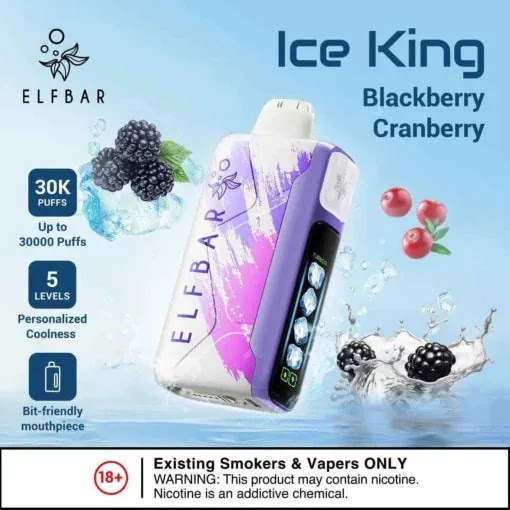 Elf Bar Ice King – Blackberry Cranberry – 30K 30000 Puffs view 1
