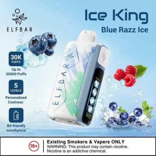 Elf Bar Ice King – Blue Razz Ice – 30K 30000 Puffs view 2