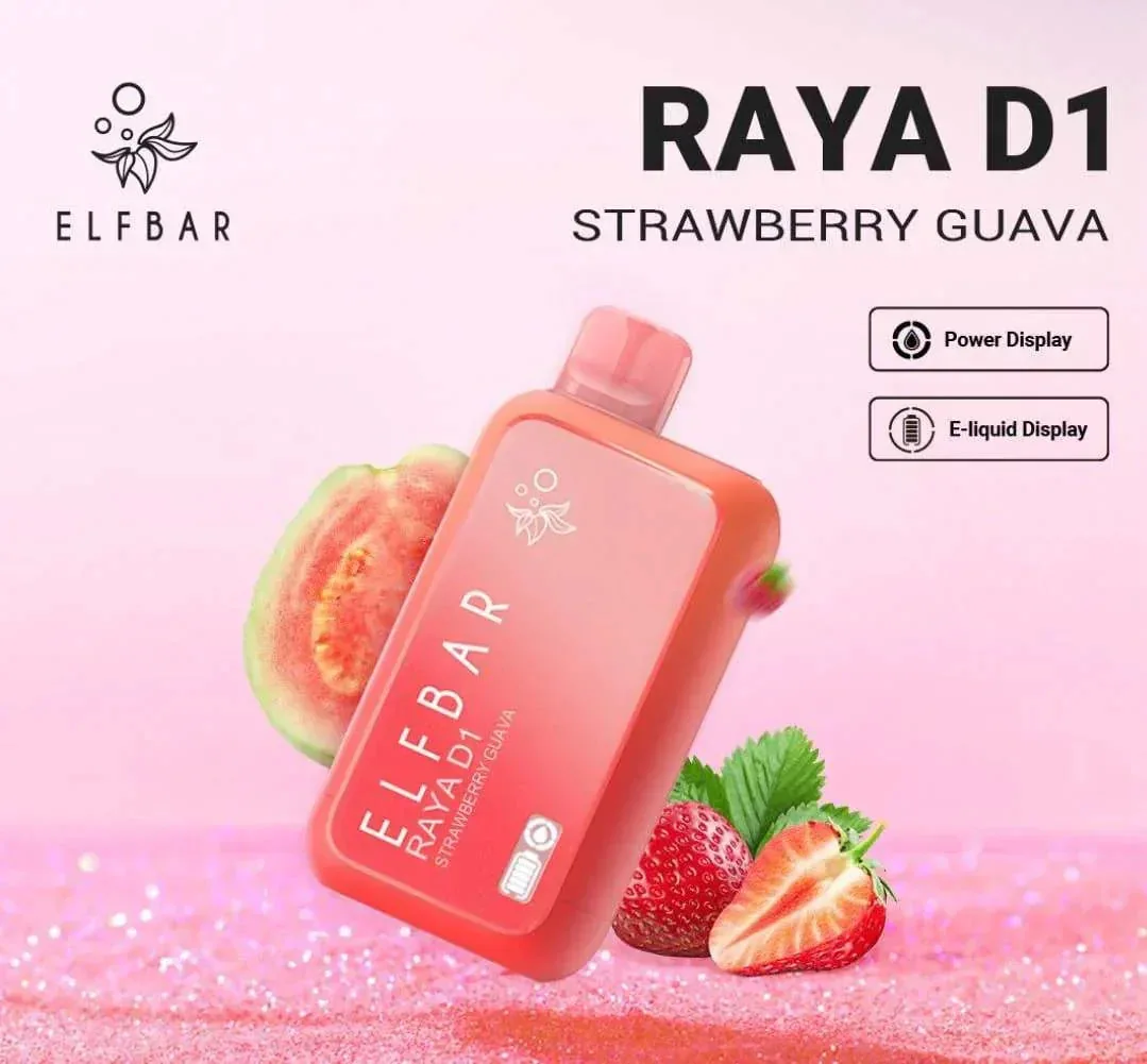 Elf Bar Raya D1 – Strawberry Guava view 1