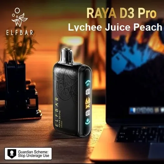 Elf Bar Raya D3 Pro 30K – Lychee Juicy Peach 30000 Puffs view 1